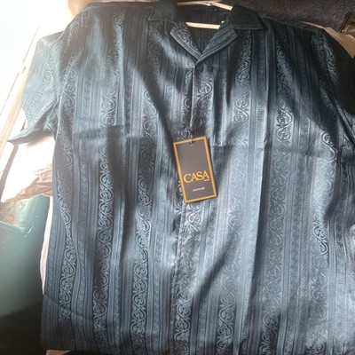 Casa Moda Blue Design Button Up