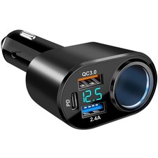 USB C Car Charger, 90W Cigarette Lighter Adapter Dual USB Fast Charging PD QC...