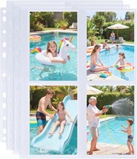 30 Pack 3.5X5" Photo Album Refill Pages for 3 Ring Binder,Ultra-Clear Photo Slee