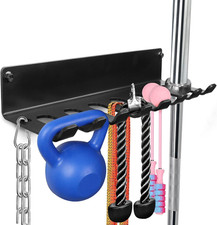 Gym Rack Organizer, Home Gym Accessories Hanger, Wall Mount Hooks for Olympic Ba