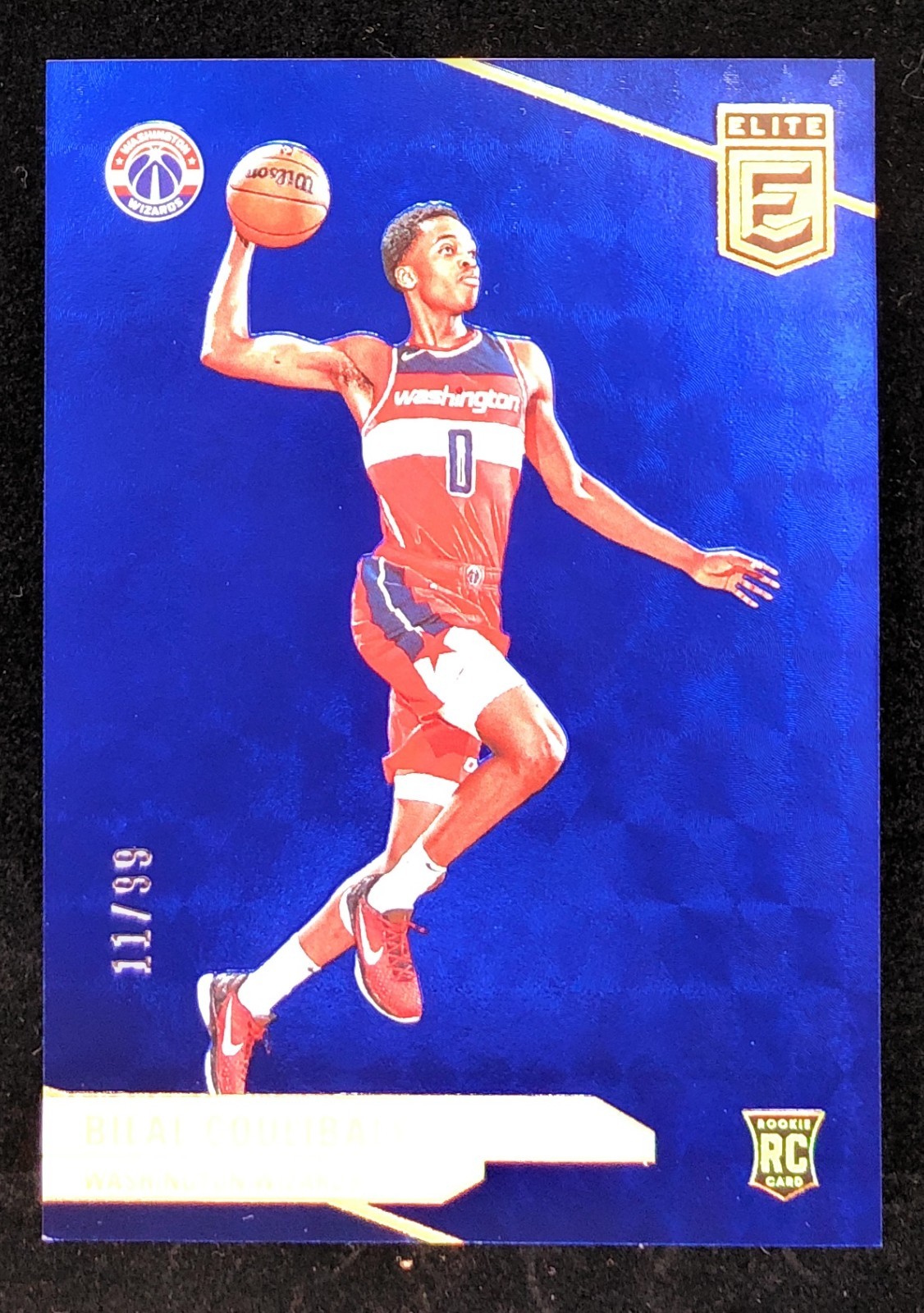 Bilal Coulibaly 2023-24 Panini Donruss Elite #11/99 Blue Rookie RC Wizards #217
