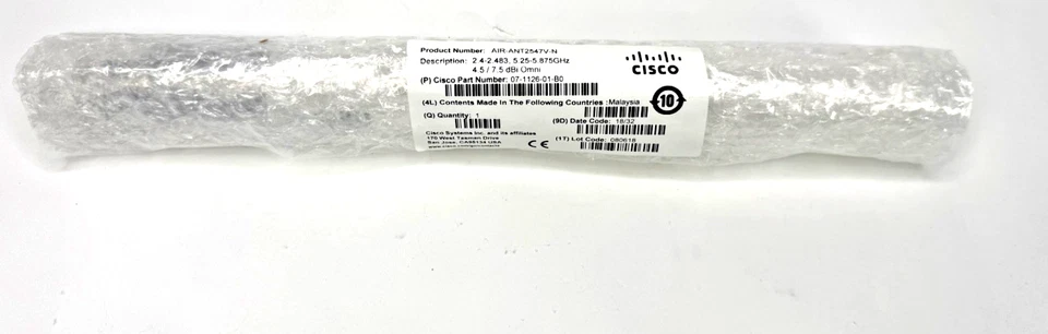 Cisco Aironet Dual Band Omnidirectional 2.4/5 GHz Antenna AIR-ANT2547V-N New - Image 2 of 4