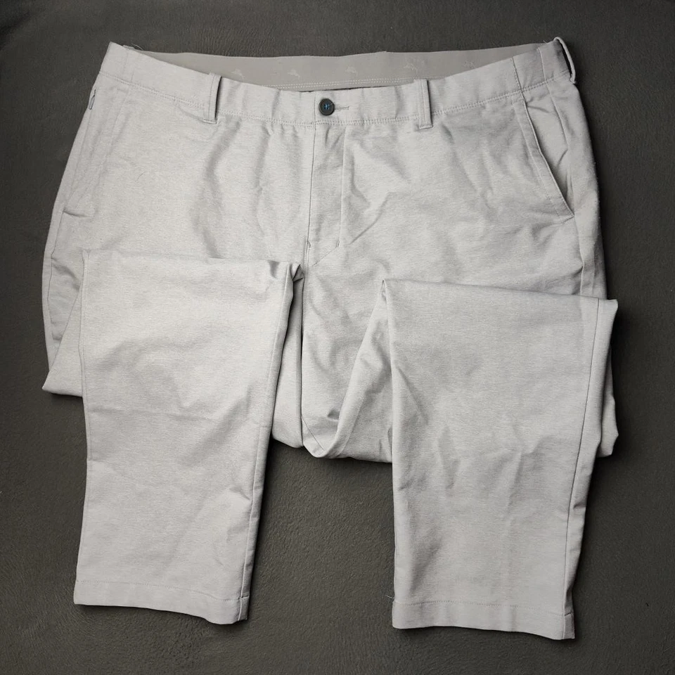 Pantalones Tommy Bahama Para Hombre 42x30 Gris Claro Rendimiento Golf Elastizados Viaje Informales Foto 3 de 4