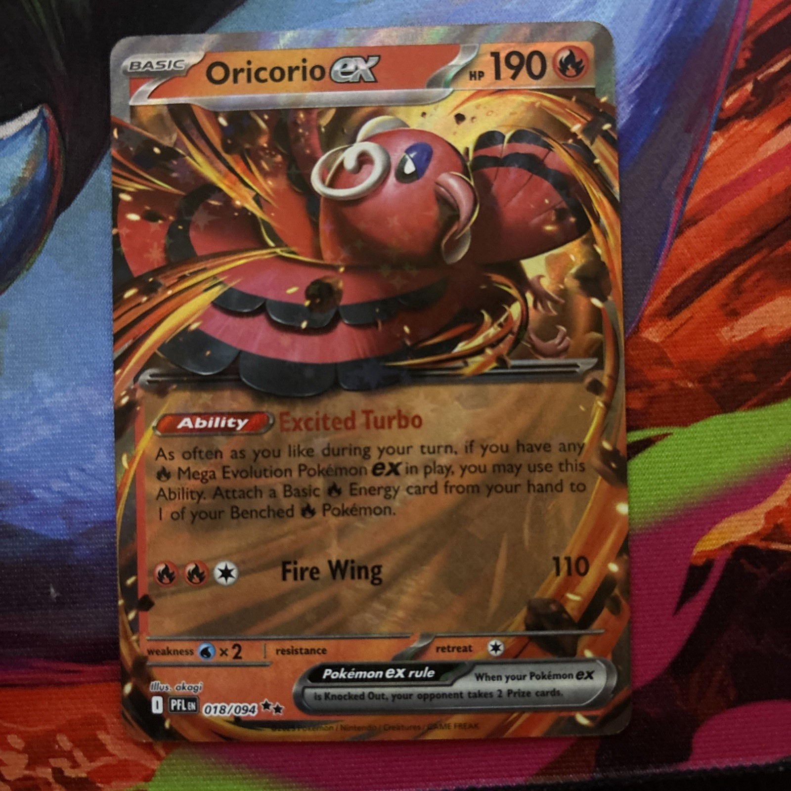 Oricorio ex 018/094 Me02: Phantasmal Flames Holo