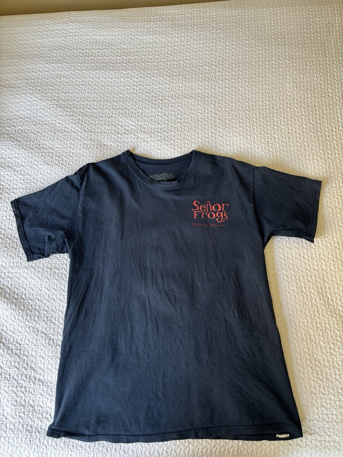 Senor Frog's Relax T Shirt Mens Size L Blue 2 Sided Graphic Tee