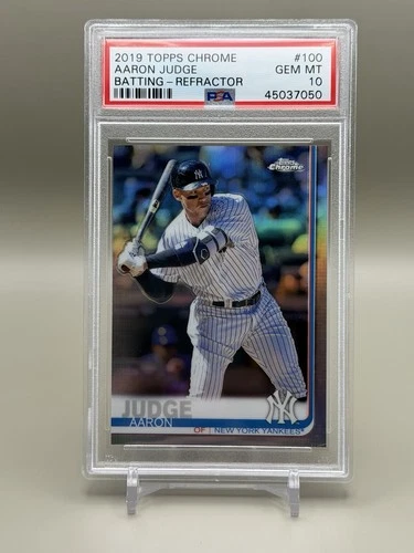 Topps 2019 Chrome Aaron Judge #100 Refractor PSA 10 New York Yankees