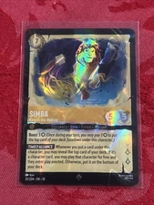 FOIL Lorcana Whispers in the Well - Simba - King in the Making - 20/204 FOIL