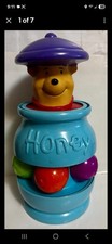 Vintage Disney Winnie the Pooh Spinning Honey Pot Pop-Up Baby Toy Mattel Works