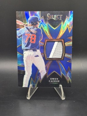 Owen Caissie 2024 Select #SPK-OC Sparks Blue Prizm Numbered /49 3 Color Patch