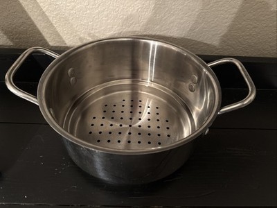 Cuisinart Steamer Insert  8.5'' Stainless Steel Colander Handles Strainer V17882