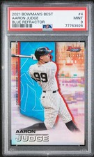 Aaron Judge 2021 Bowman's Best #4 BLUE REFRACTOR /150 - PSA 9 - YANKEES