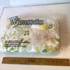 Wamsutta Ultracale Twin Fitted Sheet MCM  Time and Again Floral New Mid Mod