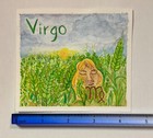 Astrological Zodiac VIRGO tiny home art Origianl Watercolor Painting Wall decor — photo 2
