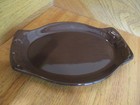 Longaberger Chocolate Oval Platter Small brown 9.5" l nib *shipping included!* — photo 2