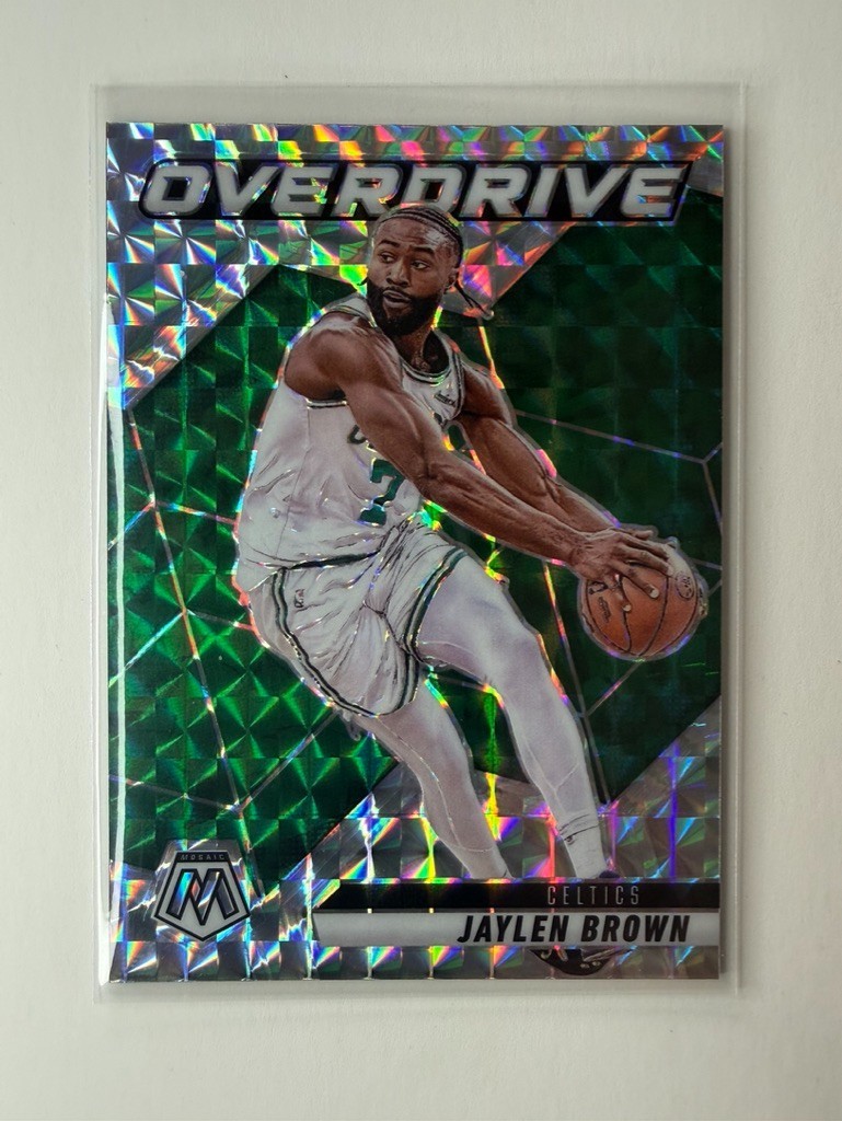 2024-25 Panini Mosaic Jaylen Brown #24 Overdrive Silver Mosaic Prizm Boston Celt