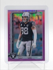MAXX CROSBY 2025 TOPPS CHROME FOOTBALL PINK REFRACTOR RAIDERS /250 Q6638