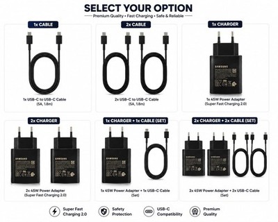 Original Samsung Super Schnellladegerät 45W USB-C Für Galaxy TAB S9 S9+ S9 Ultra