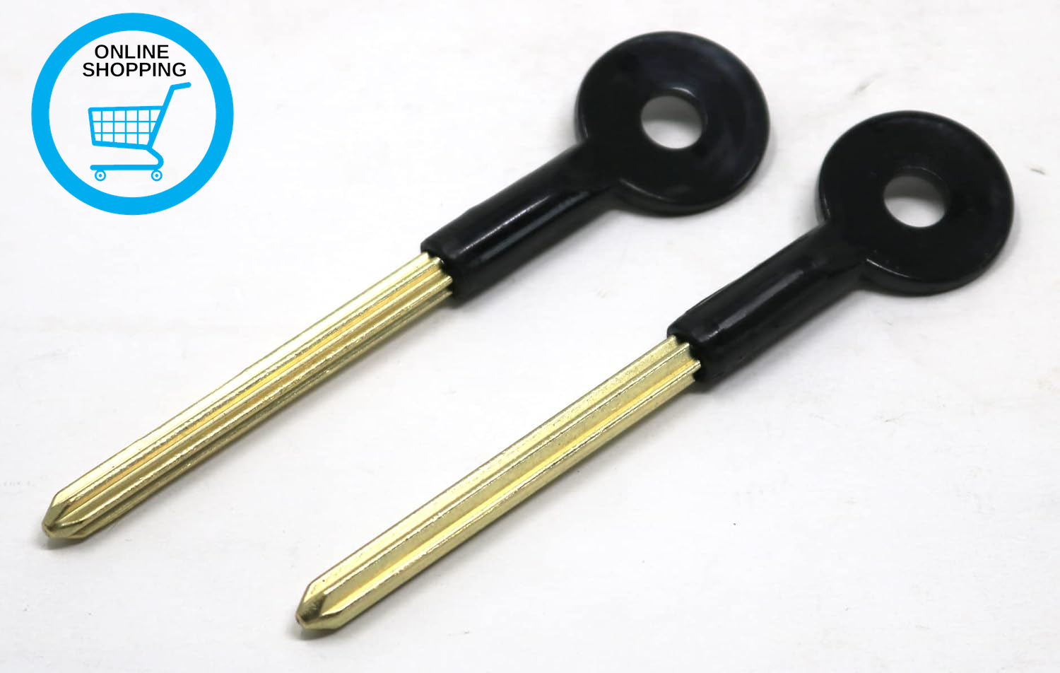 2 X  Universal Extra Long Brass Bolt Key Security Rack Door Star Key Lock for Do