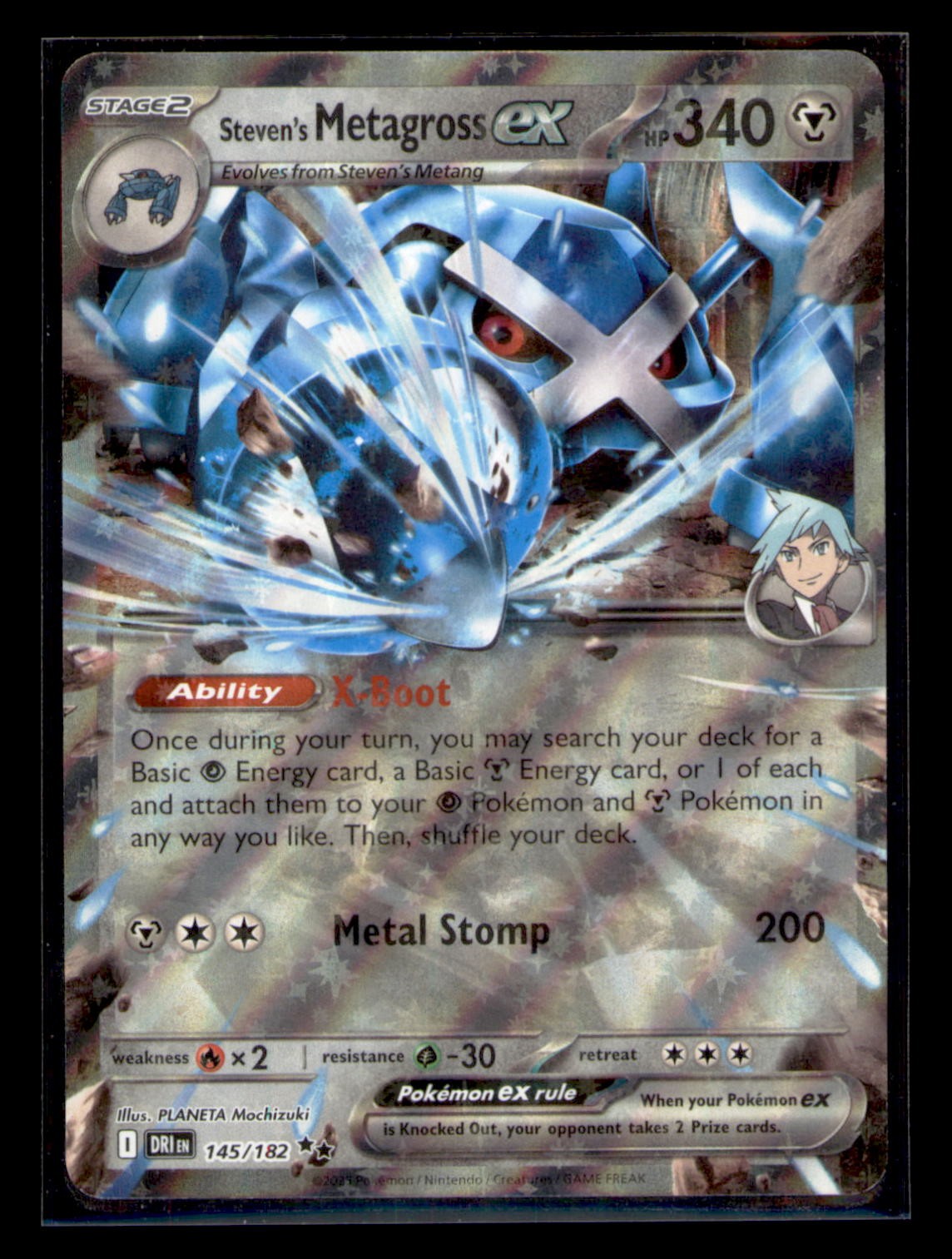 Steven's Metagross ex Double Rare SV10: Destined Rivals 145/182 NM