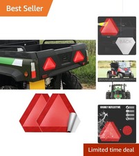 Self-Adhesive 2-Pack Slow Moving Vehicle Decals - 8"x7" Reflective Caution Signs