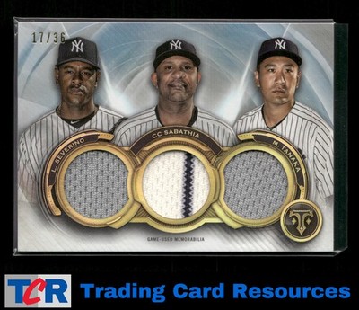2019 Triple Threads #RCC-SST Masahiro Tanaka Luis Severino CC Sabathia #/36