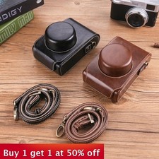 For Fuji XE4 X100S X30 Leather Case X100f D-LUX7 Lx100m2 Camera Bag black brown