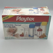 Vintage SEALED Playtex Drop Ins Disposable Bottle Complete Nurser Starter Set