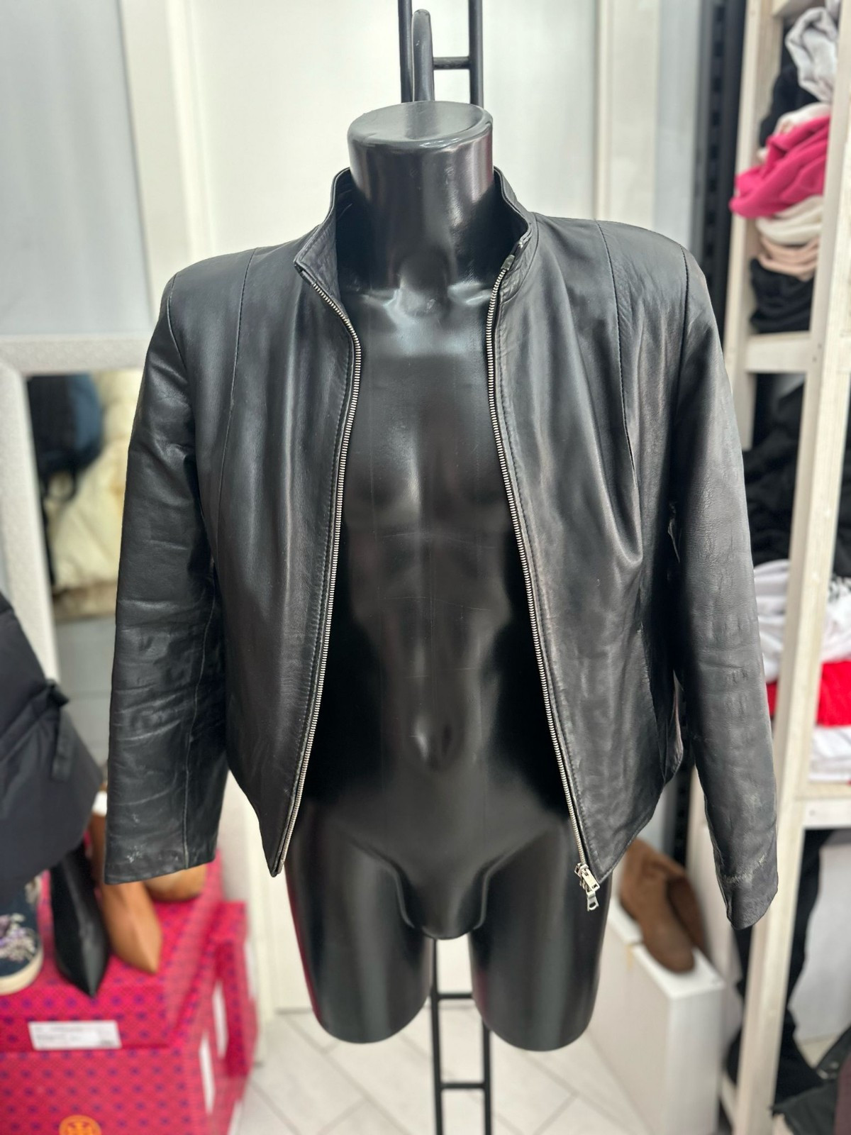 Men's XL Black Wake Leather Jacket LLV1354 Stylish & Durable