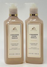 2 BATH  BODY WORKS CINNAMON SPICED VANILLA CLEANSING GEL HAND SOAP WASH 8 OZ