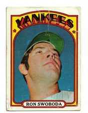 Topps 1972 Baseball Card Ron Swoboda #8 New York Yankees Rare! PL