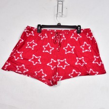 Secret Treasures Pajama Lounge Shorts Red Stars Size XL Pockets