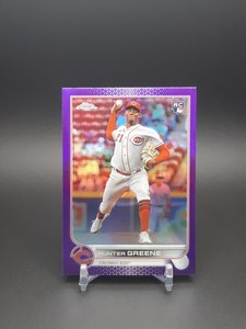 2022 Topps Chrome Update Purple Refractor Hunter Greene #USC191 Rookie RC