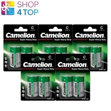 10 CAMELION C BATTERIES R14P LONG LIFE SUPER HEAVY DUTY 1.5V UM2 2500mAh 2BL NEW