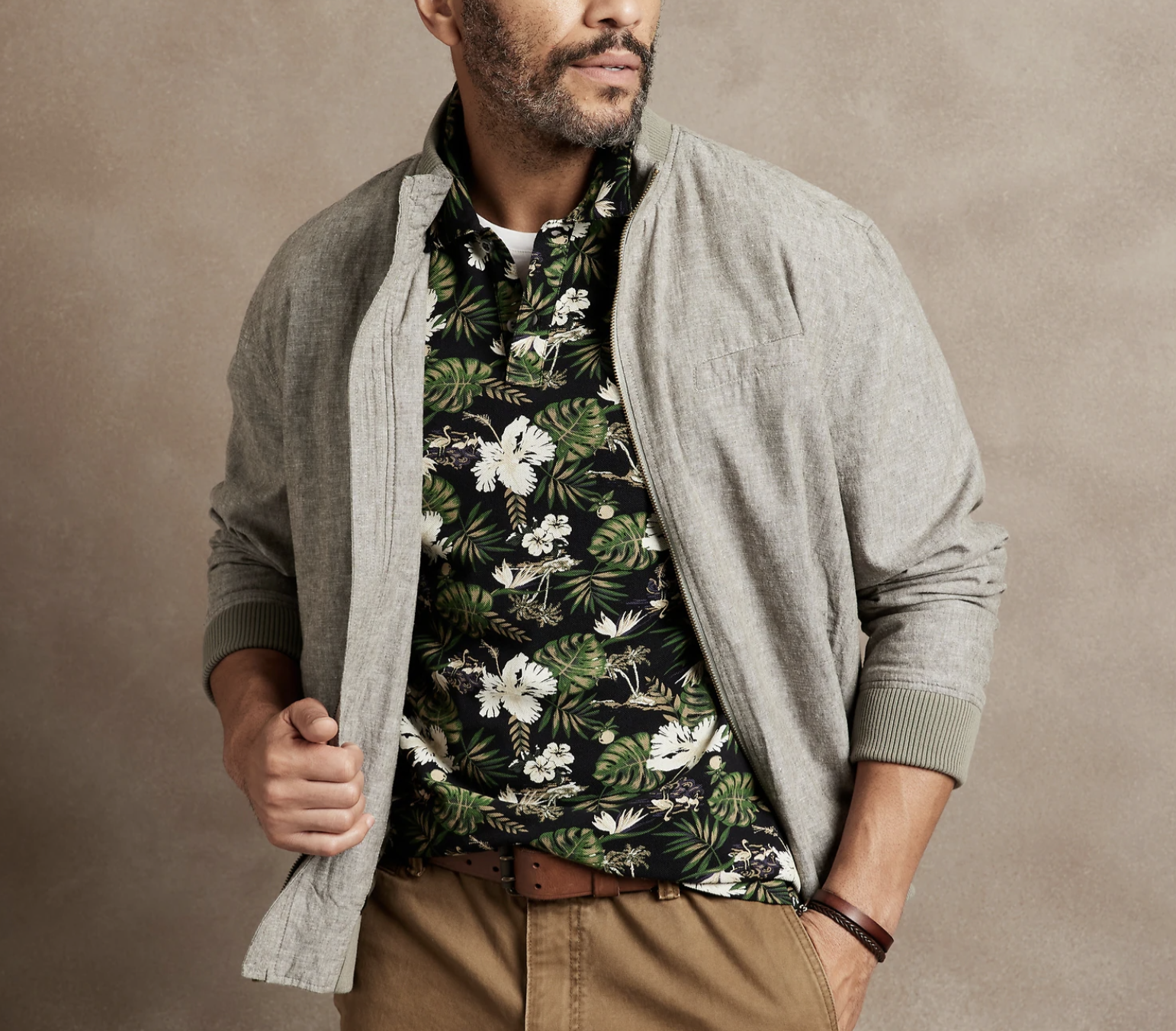 banana republic floral shirt