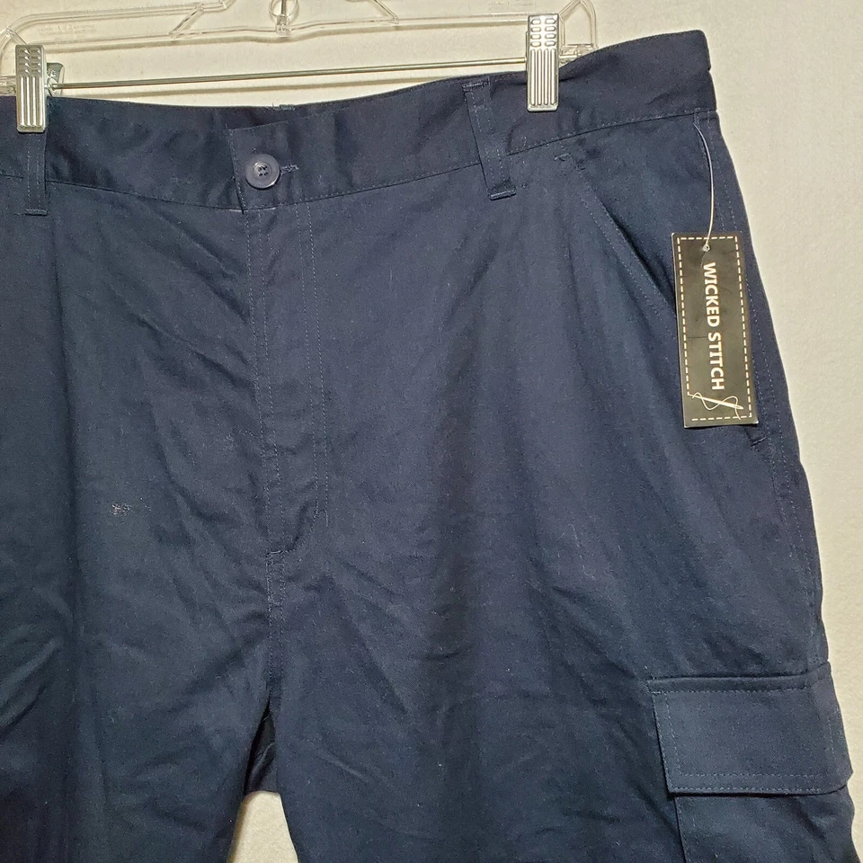 Shorts Wicked Stitch Masculino 40 Cargo Bolso Sarja Shorts Casual  - Imagem 3 de 4