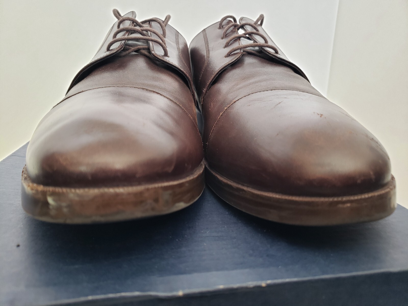 SAOLA Captoe uomo Cole Haan Grand.OS pelle lacci scarpa oxford marrone 13M