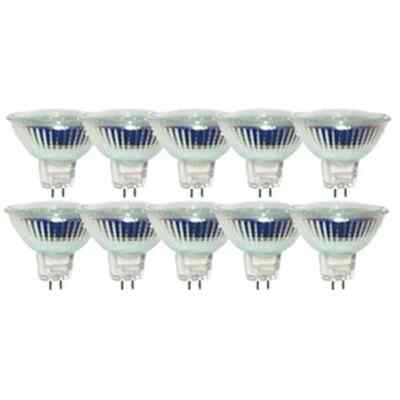 10 Pack of Brand New Long Lasting MR16 BAB 12V 20W Halogen Light Bulbs