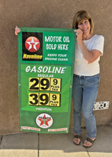 Texaco Gas for 29 cents banner vintage style Man Cave, Game Room, Garage Wall