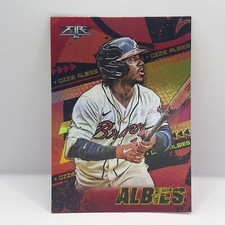 2022 Topps Fire Baseball Ozzie Albies Base #65 Flame Parallel Atlanta Braves