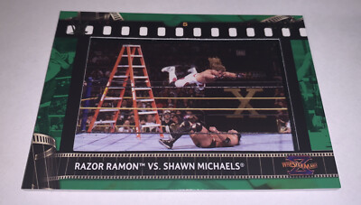Razor Ramon Card Topps 2021 Topps WWE Razor Ramon vs. Shawn Michaels Film Strip Relic Card /99 ...