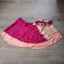 Y2K Silky Floral Patchwork Wrap Fairy Skirt