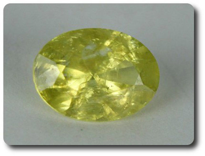 Grenat jaune naturel 1.23 cts pierre taillée VS Mali pour création de bijoux