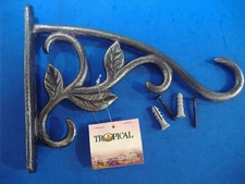 9" CAST IRON DECORATIVE PLANT BRACKET HANGER HANGING BIRD FEEDER