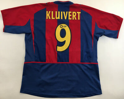 FC Barcelona #9 Kluivert 2002/03 2003 Nike home shirt jersey 