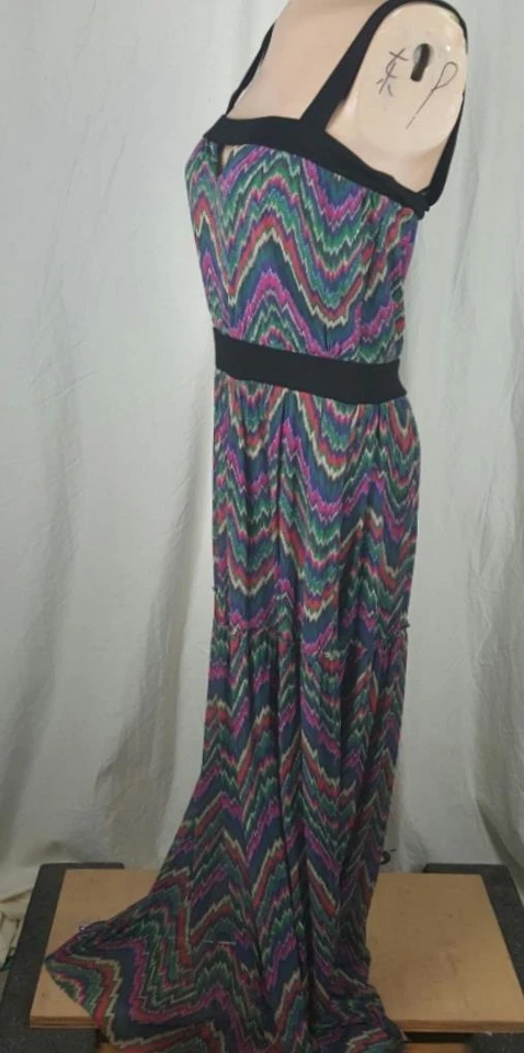Maxi Vestido Weston Wear Talla Grande Rosa Púrpura Verde Boho Para Mujer Foto 2 de 4