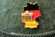 Berlin on Germany Country Map German/Oktoberfest Hat Pin