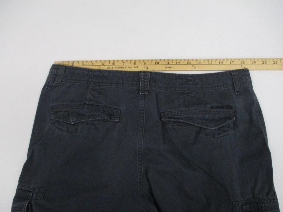 Shorts Quiksilver adulto tamanho 36 azul escuro frente plana bolsos de carga casual masculino - Imagem 4 de 4