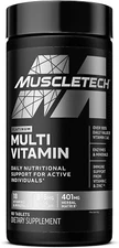 MuscleTech Platinum Multivitamin for Immune Support - 18 Vitamins & Minerals 90c