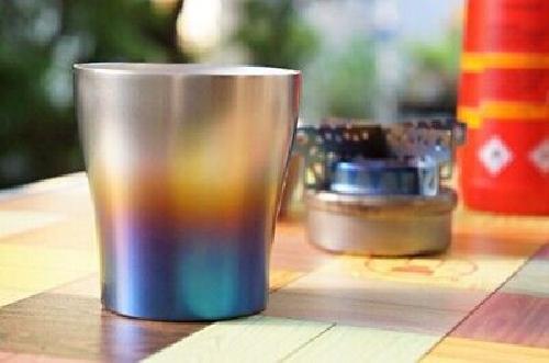 HORIE Pure Titanium Double Tumbler 250cc Fire Burn from Niigata T15FB250 SET - Picture 6 of 7