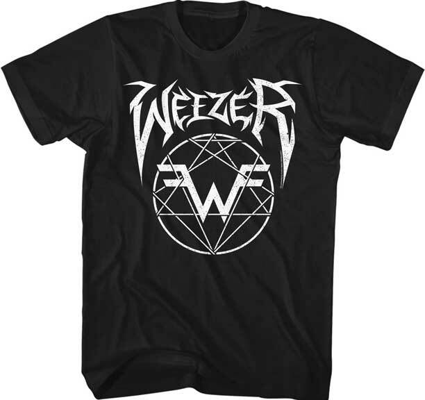 weezer バンドTシャツ 黒 Weezer T-Shirt Rock Band Men's Official Metal Logo New Black